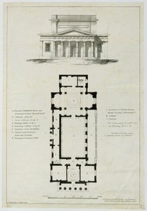 A fürdő alsóházi helyiségeinek alaprajza, Charles Hullmandel (1789-1850) metszetében alkotó: English School