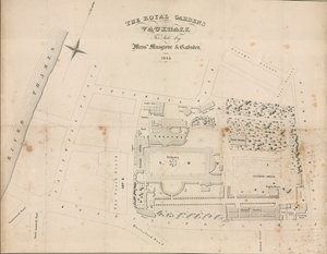 A londoni Vauxhall Gardens alaprajza alkotó: English School