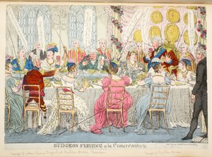 Gudgeon Fishing a la Conservatory, pub. 1811 alkotó: English School