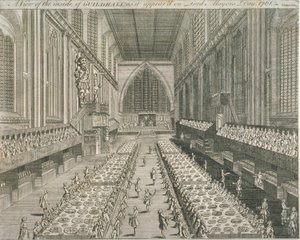 Guildhall, Gentlemans Magazine, 1761 alkotó: English School