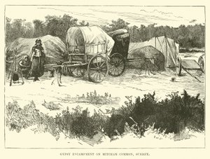 Cigánytábor a Surrey állambeli Mitcham Commonban alkotó: English School