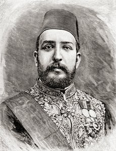 HH Muhammad Tewfik pasha, Tawfik of Egypt, 1890 (fametszet)