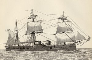 HMS Alexandra, a „The National Encyclopaedia”-ból, William Mackenzie, London, 19. század vége alkotó: English School