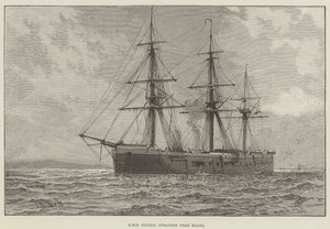 HMS Sultan, gestrandet in der Nähe von Malta (Stich)