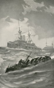 H. M. S. Mars, Terrible és Dragon Cruising in the La Manche alkotó: English School