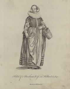 Egy kereskedőfeleség szokása Hollandiában 1640-ben alkotó: English School