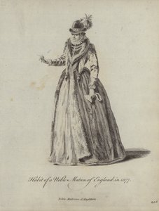 Egy nemes angol matróna szokásai 1577-ben (metszet) alkotó: English School
