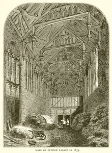 Az Eltham-palota terme 1835-ben alkotó: English School