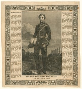 Zsebkendő a walesi herceg amerikai utazásának emlékére, 1860 alkotó: English School
