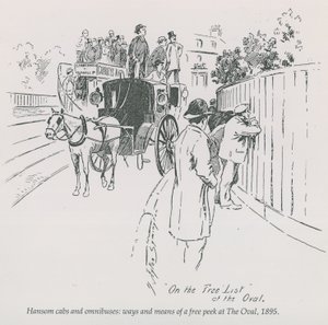 Hansom fülkék és omnibuszok – az 1895-ös The Oval ingyenes bepillantásának módjai és eszközei alkotó: English School