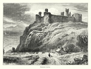 Harlech kastély (metszet) alkotó: English School