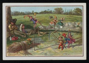 Betakarítás ideje, karácsonyi üdvözlőlap. (chromolitho) alkotó: English School