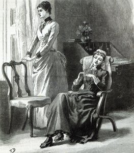 "Harry adott neked egy gyűrűt, amit Letty kért hirtelen", XXV. fejezet: Letitia a bejátszásai, Severan dédnagymamától, Leslie Keithtől, megjelent a "Leisure Hour"-ban, 1888 alkotó: English School