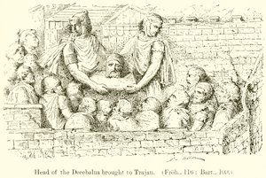A Traianushoz hozott Decebalus fejét alkotó: English School