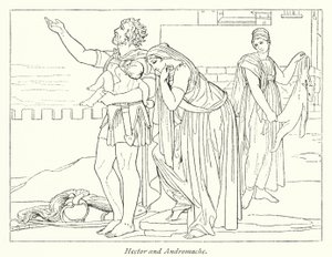 Hector és Andromache (litho) alkotó: English School