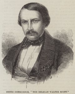 Henri Conscience, "A belga Walter Scott" (metszet) alkotó: English School