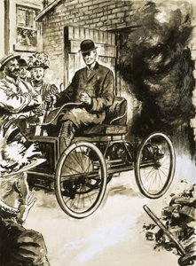Henry Ford az első „ló nélküli kocsijával” alkotó: English School