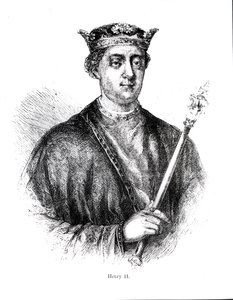 II. Henrik (1133-89) (metszet) (bundw fotó) alkotó: English School