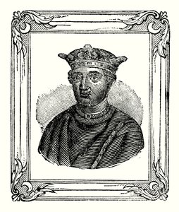 II. Henrik 1131-ben született, 1154-ben koronázták meg, és 1189-ben halt meg (metszet). alkotó: English School