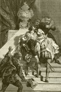 IV. Henrik megsebesült, a Louvre-ba vitték alkotó: English School