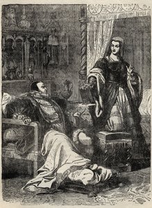 VIII. Henrik és Katalin Parr királynő (1512-1548) – metszet Cassell Petter és Galpin „Anglia történelméből” alkotó: English School