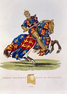 VI. Henrik, angol király (1421-71), 1422, az Ancient Armourból, Samuel Rush Meyrick, 1824 alkotó: English School