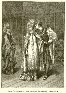 Henrys Wooing Katalin hercegnőtől alkotó: English School