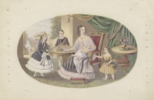 Őfelsége Viktória királynő és családja, 1851 körül (akvatinta) alkotó: English School