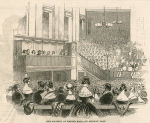 Viktória királynője az Exeter Hallban, Strandben, Londonban alkotó: English School