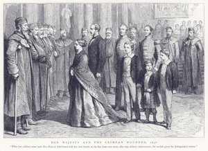 Őfelsége és a krími sebesültek, 1856 alkotó: English School