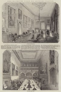 Őfelsége látogatása az Arundel kastélyban (metszet) alkotó: English School