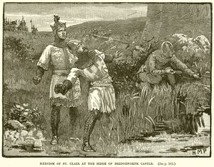 St. Clair hősiessége Bridgnorth kastély ostrománál alkotó: English School