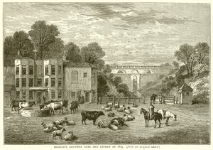 Highgate Archway Gate és Tavern 1825-ben alkotó: English School