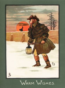 Highwayman hóban, karácsonyi kártya alkotó: English School
