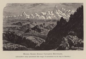 Hindu Kósz, Indiai Kaukázus, hegyek (metszet) alkotó: English School