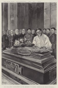 Őexcellenciája Li-Hung-Chang Gordon tábornok emlékművénél a Szent Pál-székesegyházban (litho) alkotó: English School