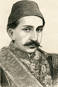 Ő Császári Felsége, II. Abdulhamid szultán, az oszmánok császára, a hívek kalifája, G.T. „A világ lakói” c. Bettany, 1888-ban jelent meg alkotó: English School
