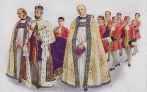 Őfelsége a király belép az apátságba alkotó: English School