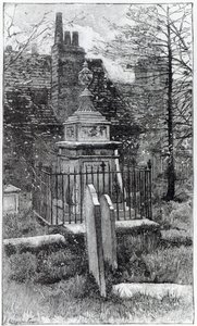 Hogarth sírja a Chiswick Churchyardban alkotó: English School