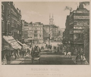 Holborn-hegy, ahogyan a Holborn-viadukt építése előtt is látszott alkotó: English School