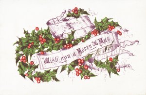 Holly and Berries, karácsonyi kártya alkotó: English School