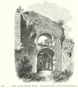 Szent Anders templom, Wisby (metszet) alkotó: English School