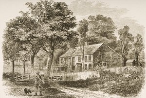 William H. Prescott történész otthona, Pepperill, Boston mellett, 1870 körül, a Religious Tract Society által 1876-ban kiadott „American Pictures”-ből alkotó: English School