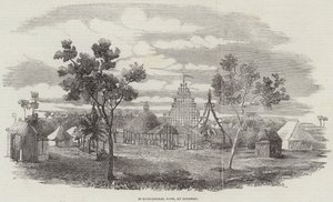 Kertészeti ünnepség, Colombóban (metszet) alkotó: English School