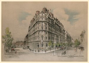 Hotel Metropole, Northumberland Avenue, London (színes lithó) alkotó: English School