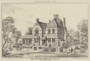 House Park Street Bridgend, W J Lewis Esquire számára (metszet) alkotó: English School