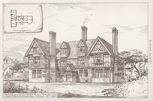 Ház Northendenben Manchester közelében (metszet) alkotó: English School