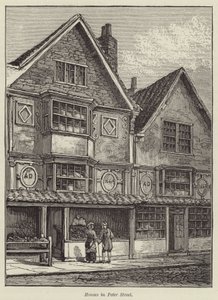 Házak a Péter utcában (metszet) alkotó: English School