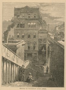 Házak a Waterloo Roadon, 1876 alkotó: English School