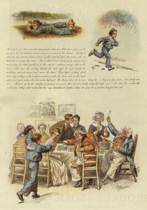 Hogyan tért haza Jacky Marlinspike időben a karácsonyi pudinghoz (színes litho) alkotó: English School